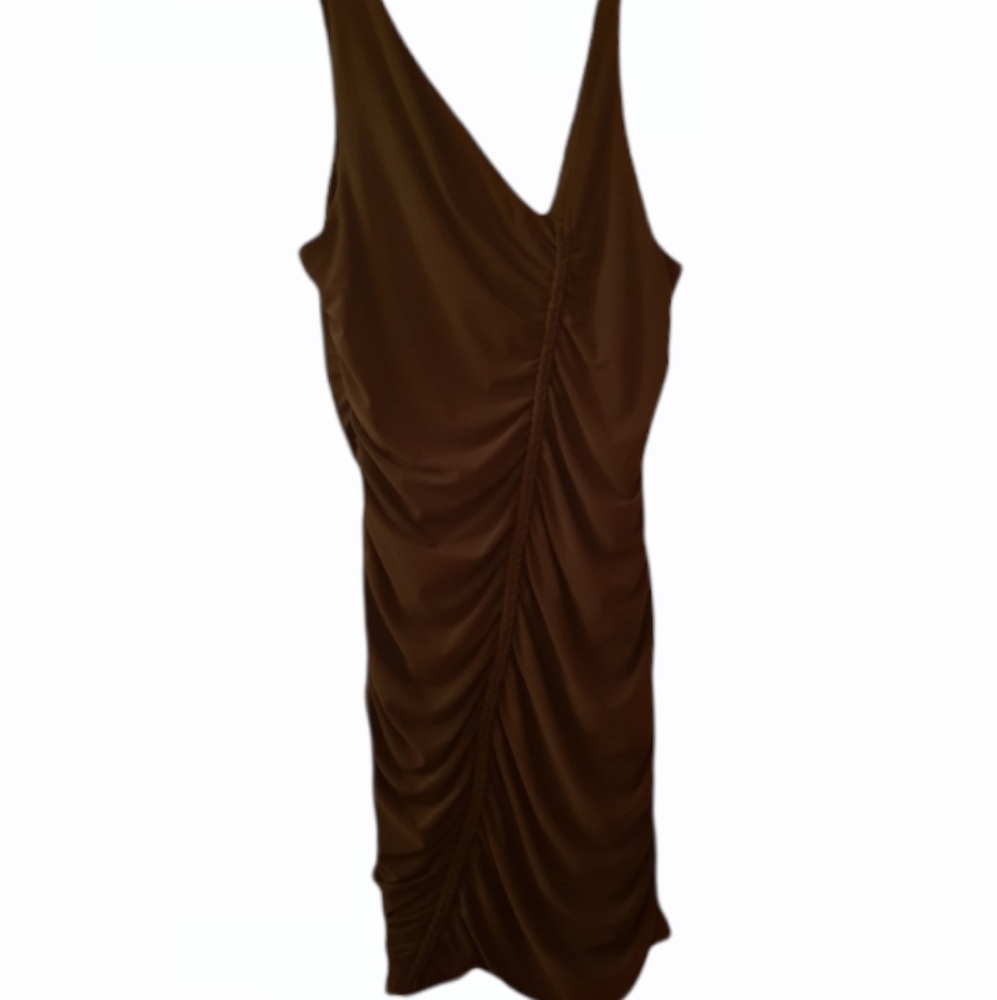 Ashley Stewart size 1X rouched black dress